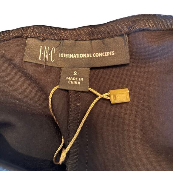 I.N.C  High-Rise Black BootCut Pull-On Stretch Pants with Pockets Size S - Picture 2 of 9